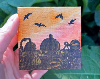 Fall Field - Mini Acrylic Painting