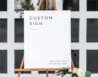 Custom Sign Template | Editable Wedding Sign | Create Your Own | Design Your Own | Minimalist | Modern | Simple | Calligraphy | ML19