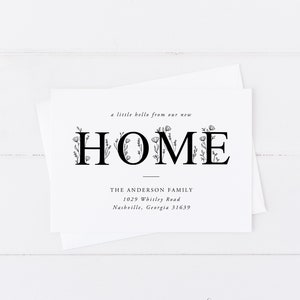 New Address Card | Printable Moving Announcement Template | Change of Address Postcard | We've Moved | New Home Postcard | Botanical