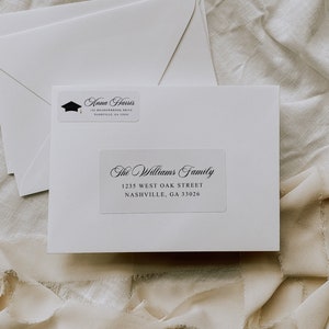 Graduation Return Address Labels, Graduation Return Labels Printable, Return Address Labels Template, Return Address Label Stickers, Mailing
