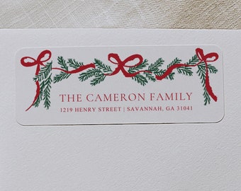 Christmas Return Address Labels, Printable Address Label Template, Holiday Mailing Labels, Address Stickers, Editable Custom Labels, Pink