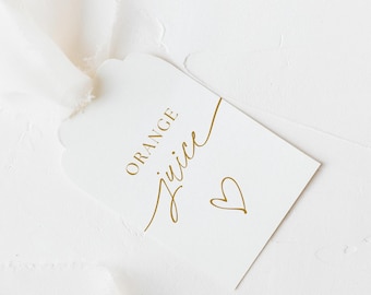 Printable Mimosa Bar Tags | Editable Mimosa Bar Juice Tags Template | Bridal Shower Mimosa Juice Tags | Instant Download | Modern Minimalist