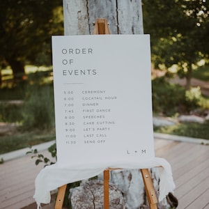 Order of Events Sign Template | Ceremony Order of Events | Printable Order of Events Sign | Instant Download | Minimalist | Modern | ML19
