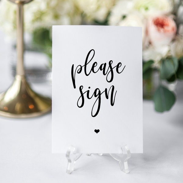 Printable Please Sign Sign | Please Sign Template | Editable Wedding Sign | Please Sign | Guestbook Sign | Guest Board Sign | MB19