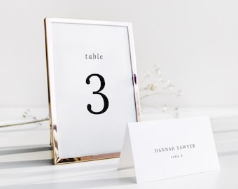 Printable Table Numbers | Table Number Template | Wedding Table Numbers | Editable Table Numbers | Templett Table Numbers | Modern | LS19