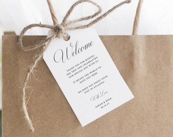 Wedding Welcome Tags | Welcome Tags | Welcome Tag Template | Printable Welcome Tags | Hotel Welcome Bag Tags | Wedding Gift Tags | MT06