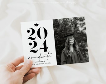 Graduation Announcement Template 2024 | Graduation Invitation | Graduation Cards Printable | Graduation Party Invites | Senior Graduation