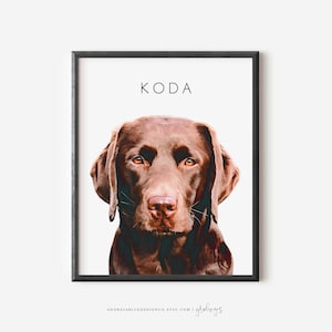 Portrait numérique d’animal de compagnie d’aquarelle | Peinture personnalisée pour animaux de compagnie | Portrait d'après photo | Mémorial pour animaux de compagnie | Cadeau personnalisé pour animaux de compagnie | Portrait d'animaux multiples