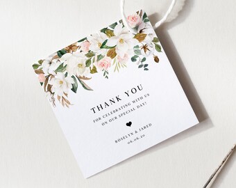 Wedding Favor Tags | Favor Tag Template | Printable Thank You Tags | Thank You Tag Template | Printable Favor Tags | Instant Download | SM19