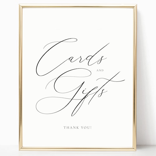 Printable Cards and Gifts Sign Cards and Gifts Sign Cards | Etsy
