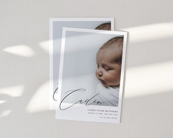 birth announcement cards etsy
