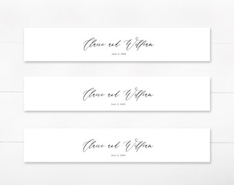 wedding invitation belly bands etsy