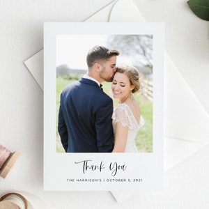 Wedding Thank You Cards | Thank You Cards | Printable Thank You Card | Thank You Card Template | Wedding Photo Thank You Card | Photo | CL19