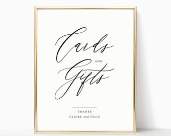 Cards and Gifts Sign | Printable Cards and Gifts Sign | Cards and Gifts Wedding Sign | Calligraphy Cards and Gifts Sign | Table Sign | AB05
