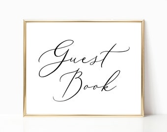 Guestbook Wedding Sign | Printable Guestbook Sign | Wedding Guestbook Sign | Wedding Guestbook Printable | Calligraphy Guestbook Sign | WG18