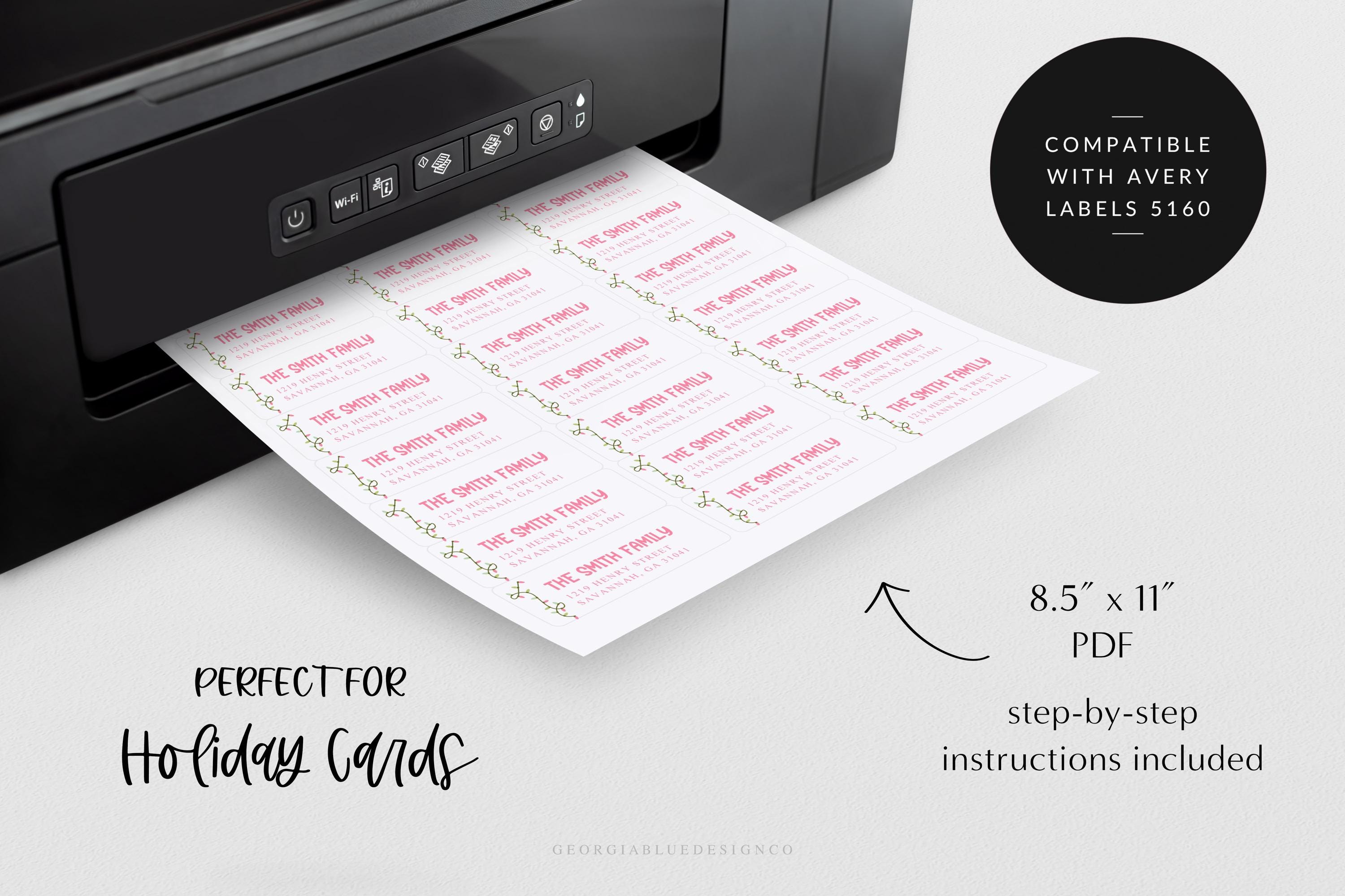 Return Label Address Sticker Example Christmas Return Address Labels, Printable Address Label Template ...
