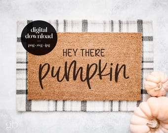 Halloween Welcome Door Mat SVG: Pumpkin Design (Digital Download)
