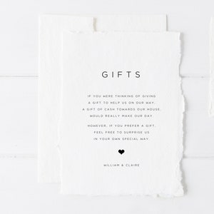 Bruiloft wens goed kaartsjabloon | Moderne bruiloft wensen goed kaarten | Bruiloft invoegbijsluitkaart | Moderne cadeauverzoekkaart | ML19