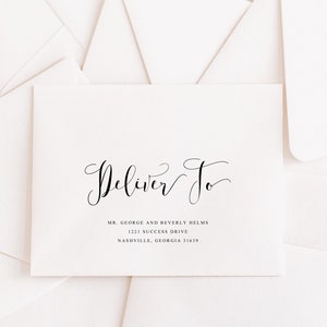 Printable Envelope Template | Envelope Template | Editable Envelope Template | Wedding Envelope Template | Calligraphy Envelope | MK19