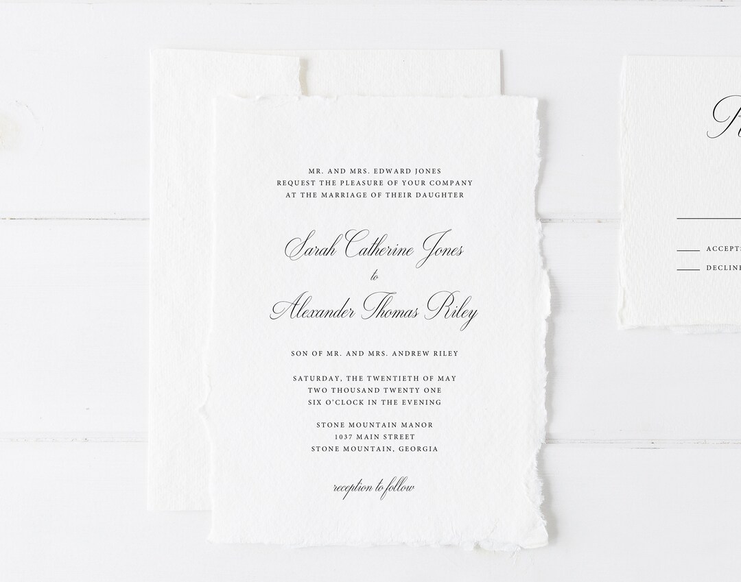 Printable Wedding Invitation Template Classic Calligraphy Wedding Invitations Templett Wedding