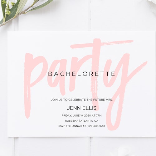 Printable Bachelorette Party Invitation Template INSTANT - Etsy