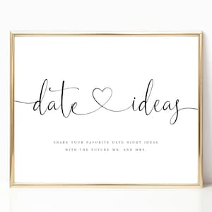Date Night Cards | Date Night Jar Sign | Printable Date Night Cards | Date Night Ideas Template | Editable Date Night Idea Cards | CH19
