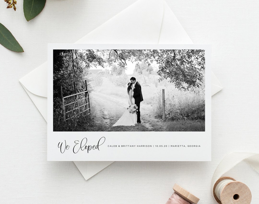 Printable Wedding Announcement Wedding Announcement Template Photo ...