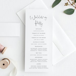 Printable Wedding Program Template Printable Wedding Ceremony Program ...