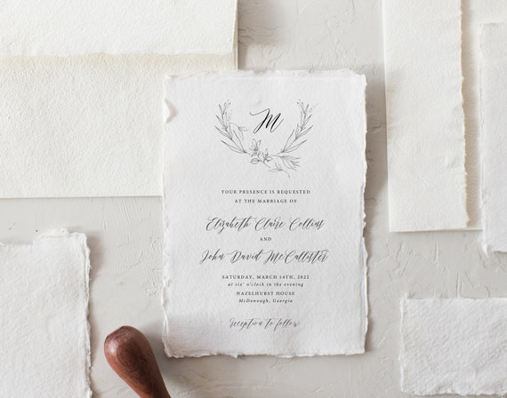 Printable Wedding Invitations Wedding Invitation Template - Etsy