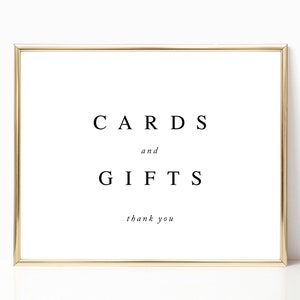 Printable Cards and Gifts Sign | Cards and Gifts Sign | Cards and Gifts Sign Template | Cards and Gifts Table Sign | Modern | Simple | AC19