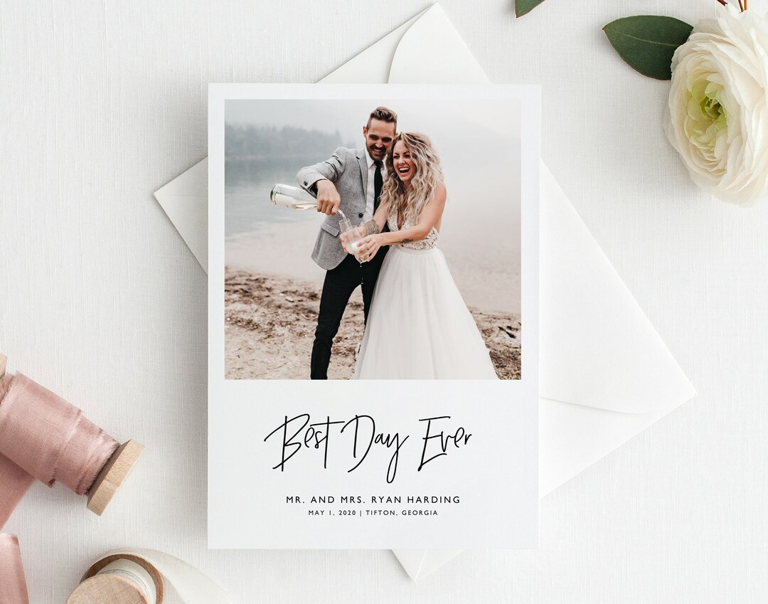 Printable Wedding Announcement Wedding Announcement Template Photo ...