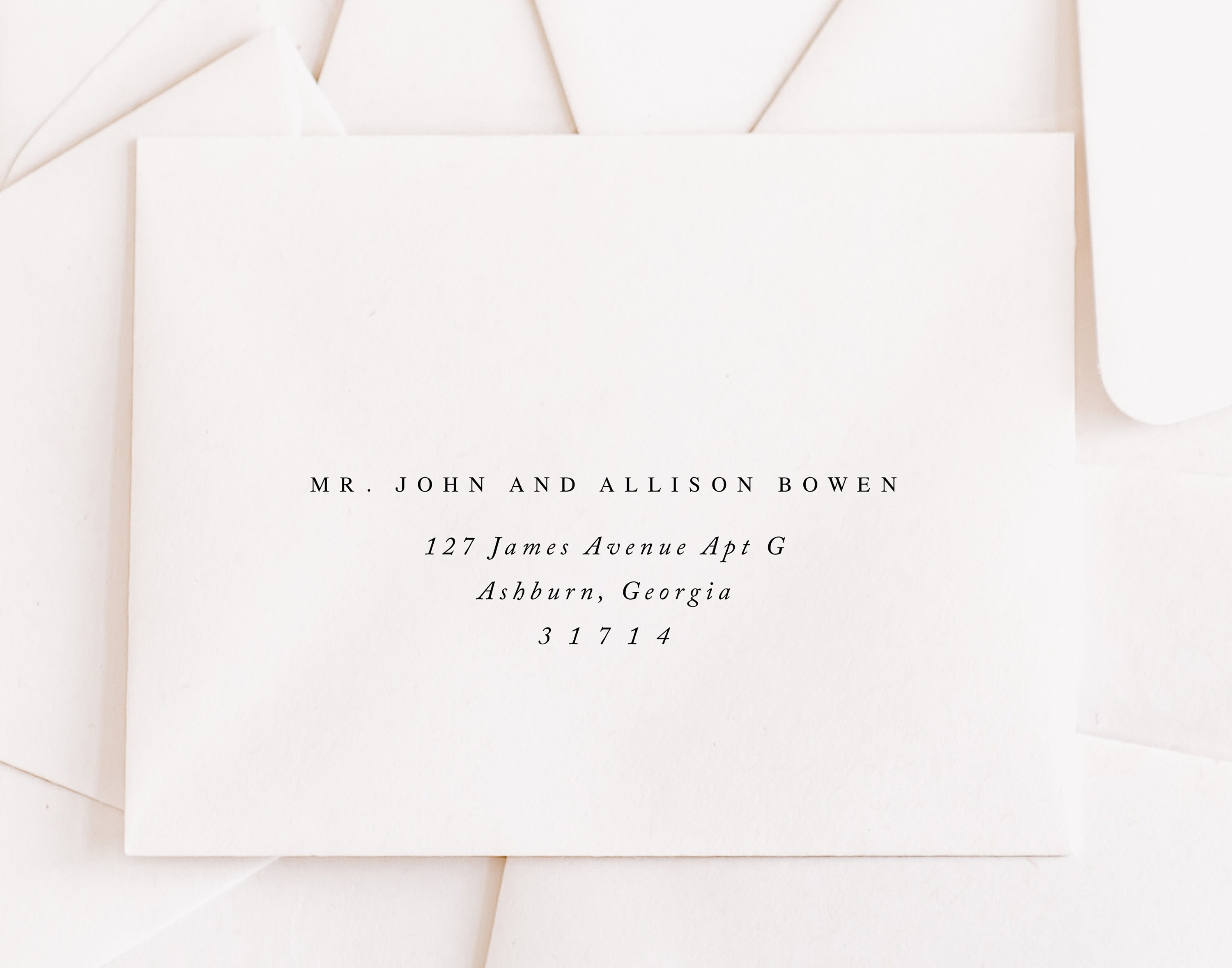 Minimal Wedding Envelope Template, Printable Modern Wedding