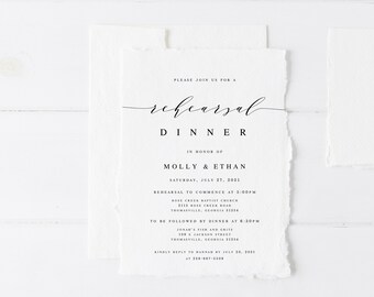 Printable Rehearsal Dinner Invitations | Rehearsal Dinner Invites | Rehearsal Dinner Invitation Template | Templett | Calligraphy | ML06