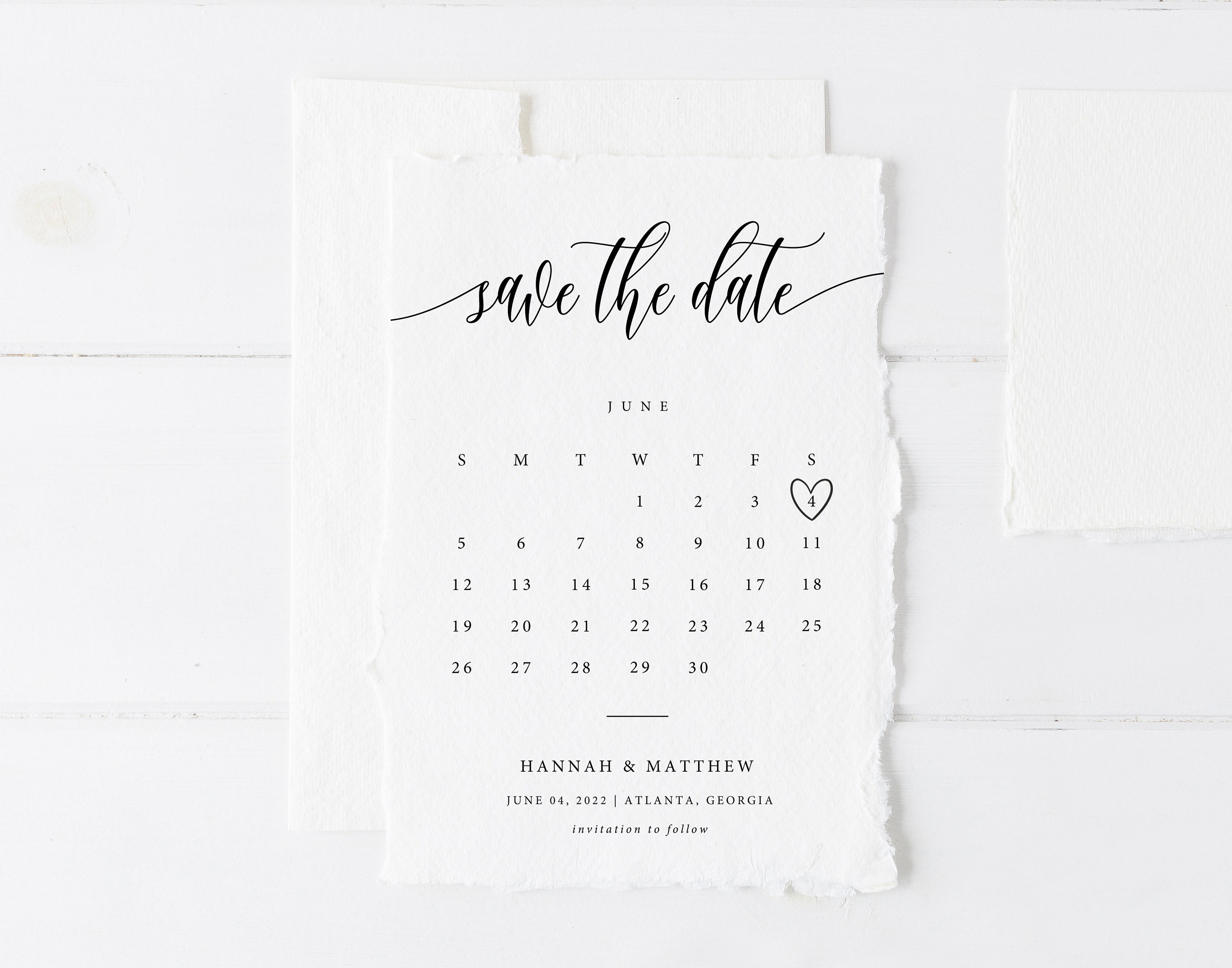 Save The Date Calendar Template Etsy