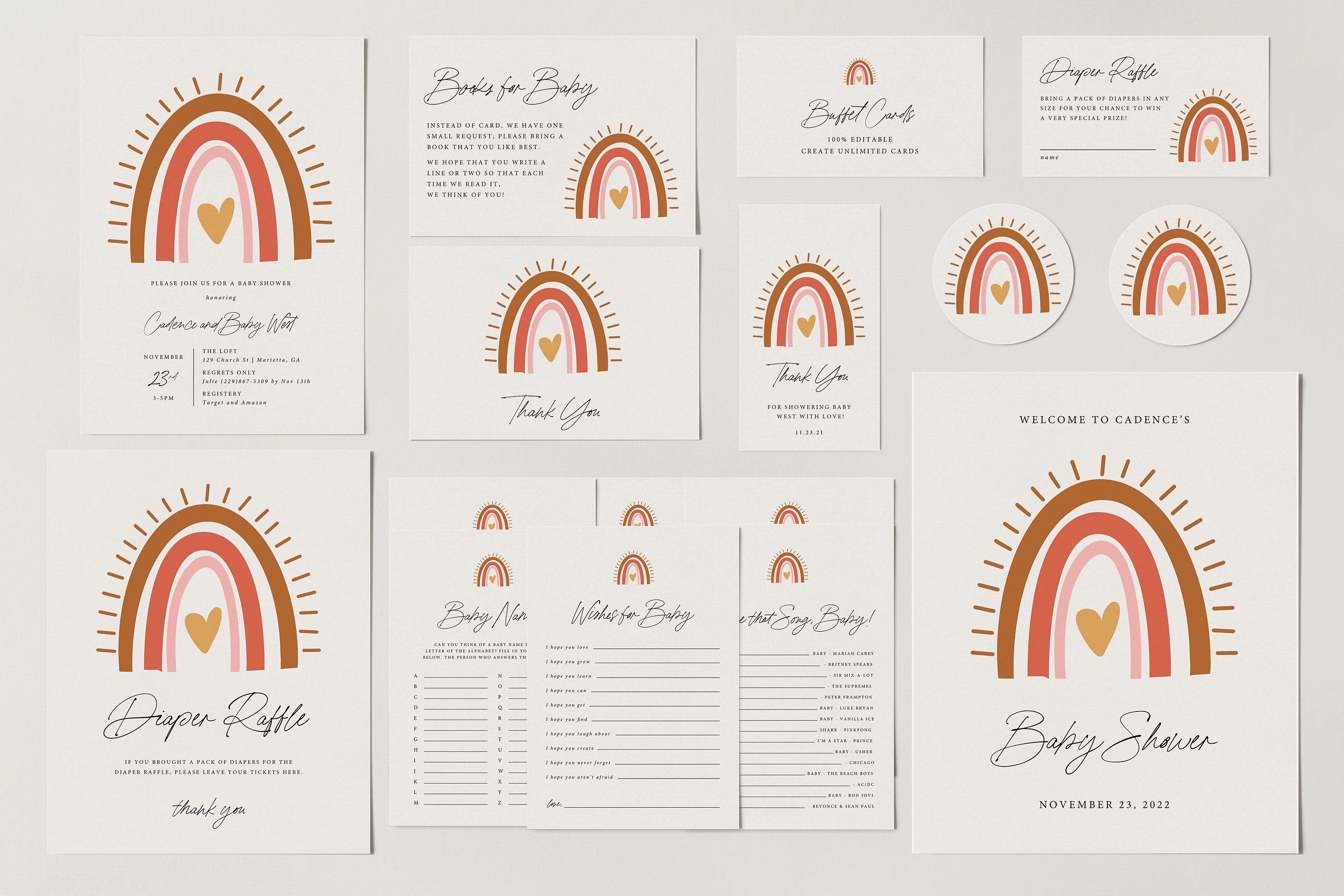 Printable Rainbow Cupcake Toppers Rainbow Cupcake Topper | Etsy
