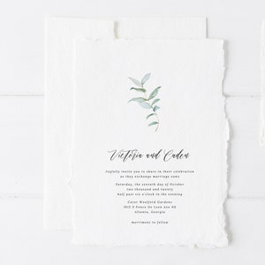 Printable Wedding Invitations | Wedding Invites | Wedding Invitation Template | Templett Wedding Invitations | Calligraphy | Greenery | LG19