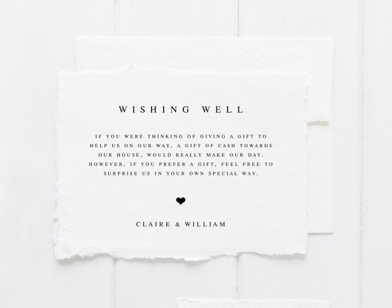 Printable Wishing Well Cards Wishing Well Card Template - Etsy Australia