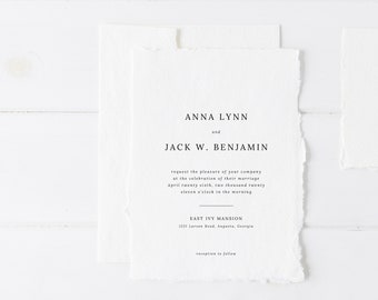 Printable Wedding Invitations | Wedding Invites | Wedding Invitation Template | Templett Wedding Invitations | Minimalist | Simple | LS19