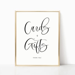Printable Cards and Gifts Sign | Cards and Gifts Sign | Cards and Gifts Sign Template | Cards and Gifts Table Sign | Modern | Simple | CL19