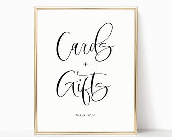 Printable Cards and Gifts Sign | Cards and Gifts Sign | Cards and Gifts Sign Template | Cards and Gifts Table Sign | Modern | Simple | CL19