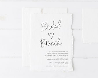 Bridal Brunch Invitation Template | Printable Bridal Brunch Invitations | Modern Bridal Shower Invites | Rustic | Instant Download | SL04