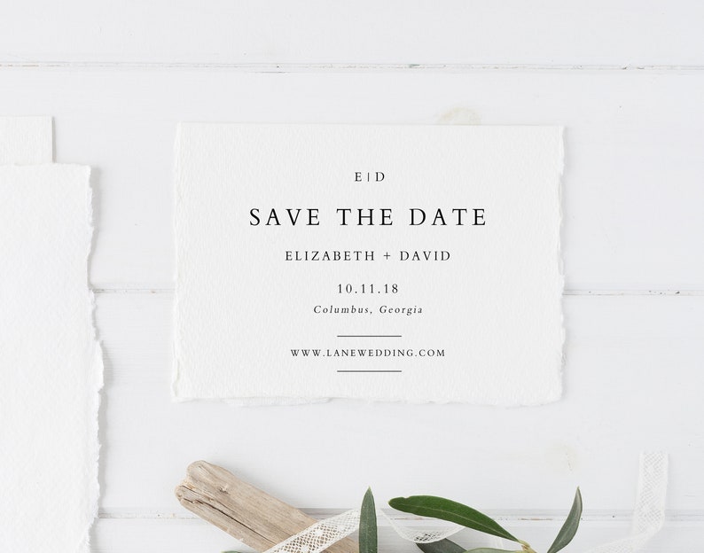 Minimalist BF19 Editable Save the Date Card Calligraphy Save the Date Printable Save the Date Template Templett Save the Dates