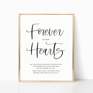 In Loving Memory Printable Sign | In Loving Memory Wedding Sign | Editable In Loving Memory Template | Memory Table Wedding Sign | CL19