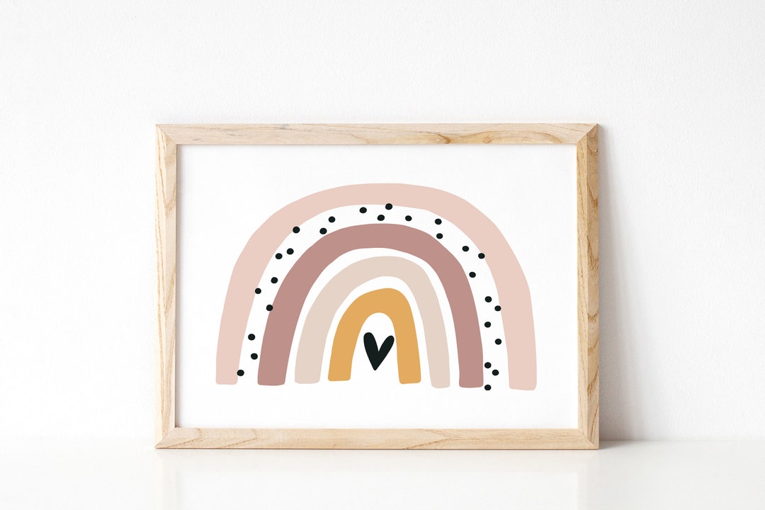 Printable Rainbow Wall Art Boho Rainbow Printable Printable Rainbow ...