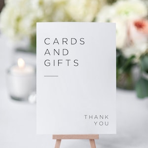 Printable Cards and Gifts Sign | Cards and Gifts Sign | Cards and Gifts Sign Template | Cards and Gifts Table Sign | Modern | Simple | ML19