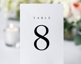 Printable Table Numbers | Table Number Template | Wedding Table Numbers | Minimalist Table Numbers | Modern Table Numbers | Editable | BF19