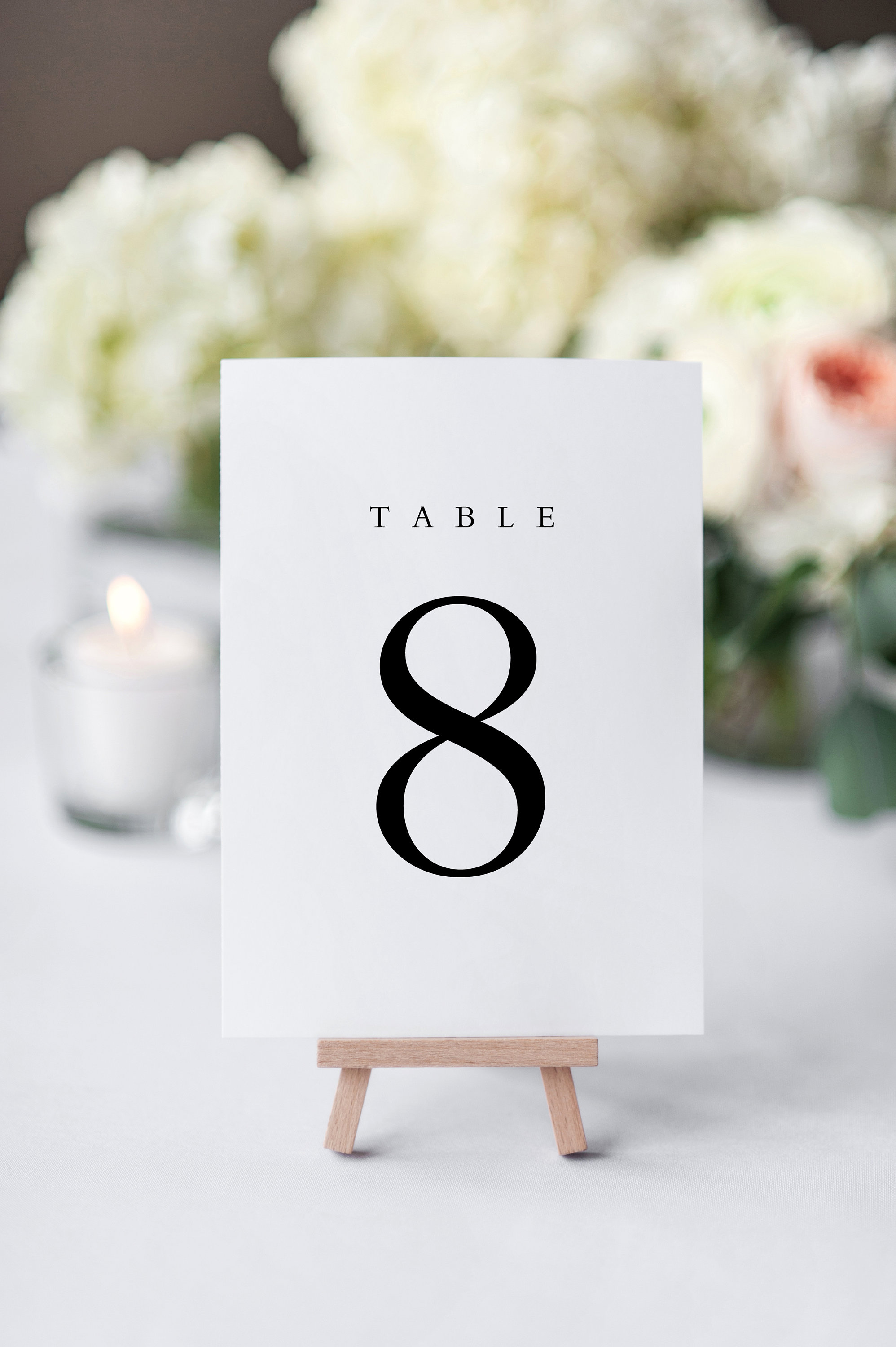 Printable Table Numbers | Table Number Template | Wedding Table Numbers ...