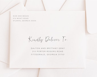 Printable Envelope Template | Envelope Template | Editable Envelope Template | Wedding Envelope Template | Calligraphy Envelope | FL11
