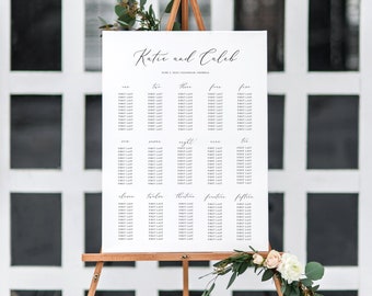 Printable Wedding Seating Chart | Seating Chart Template | Editable Seating Chart | Reception Seating Plan | Seating Arrangement Sign | WG18