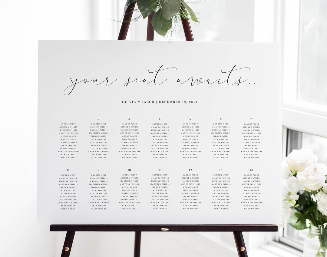Printable Seating Chart Template Templett Seating Chart Editable ...